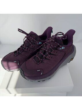 Hoka One One Kaha 2 Women's Hiking Shoes Sz 9B 'GRAPE WINE"